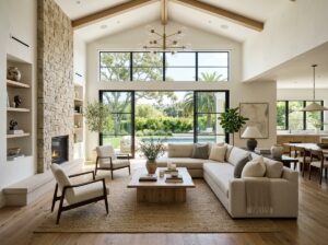 Elegant luxury living room in a California home