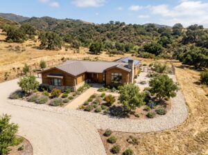 Home with defensible space and cleared vegetation