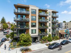 Modern California apartment building with rental demand