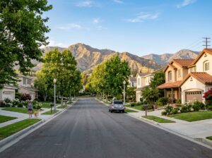 Suburban family street in the San Fernando Valley