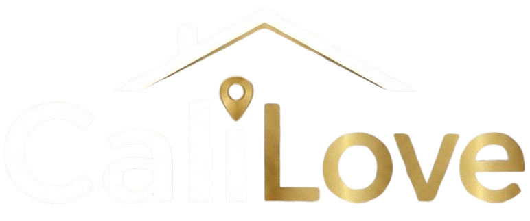 CaliLove white and gold logo