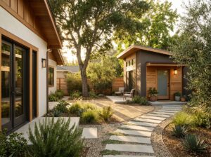 Detached ADU in California backyard